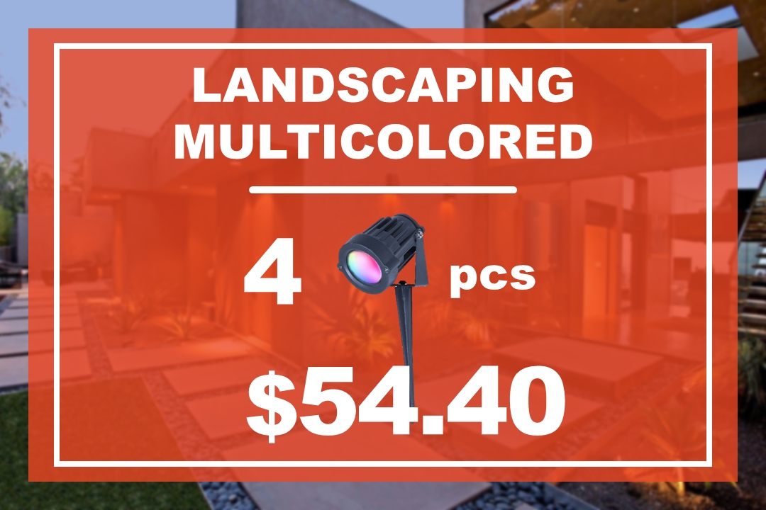 LANDSCAPING LIGHTS MULTICOLORED 4 pz