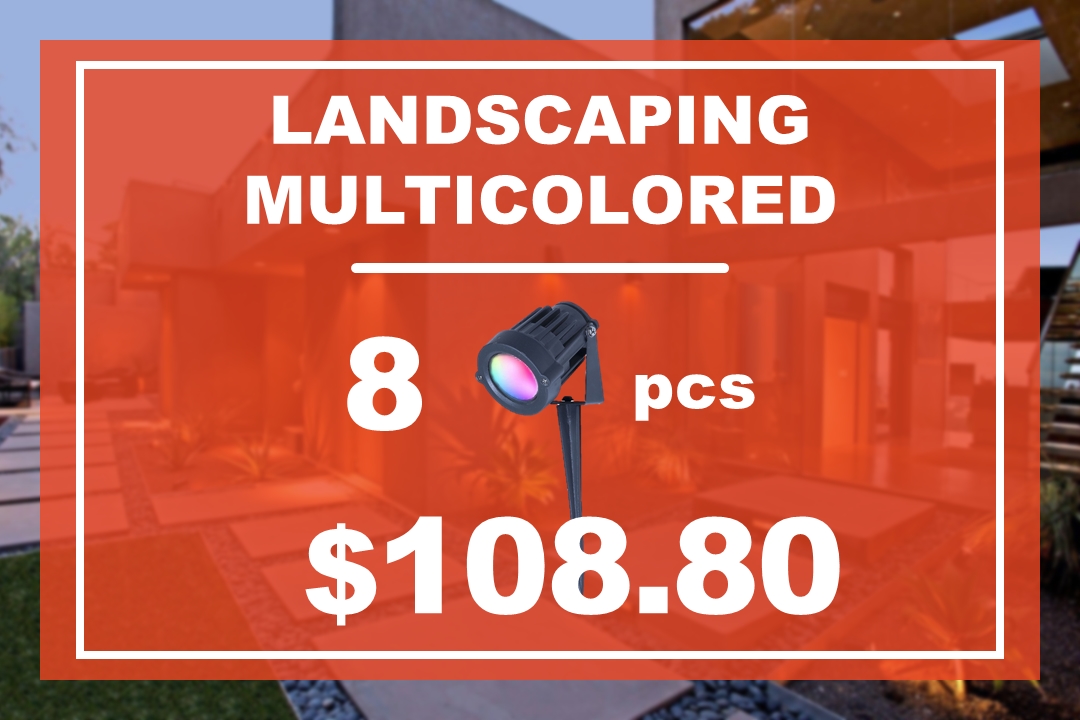 LANDSCAPING LIGHTS MULTICOLORED 8 pz