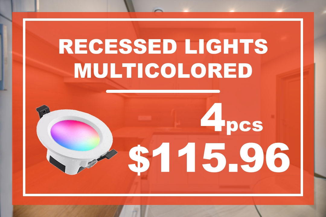 RECESSED LIGHTS MULTICOLORED 4 pz