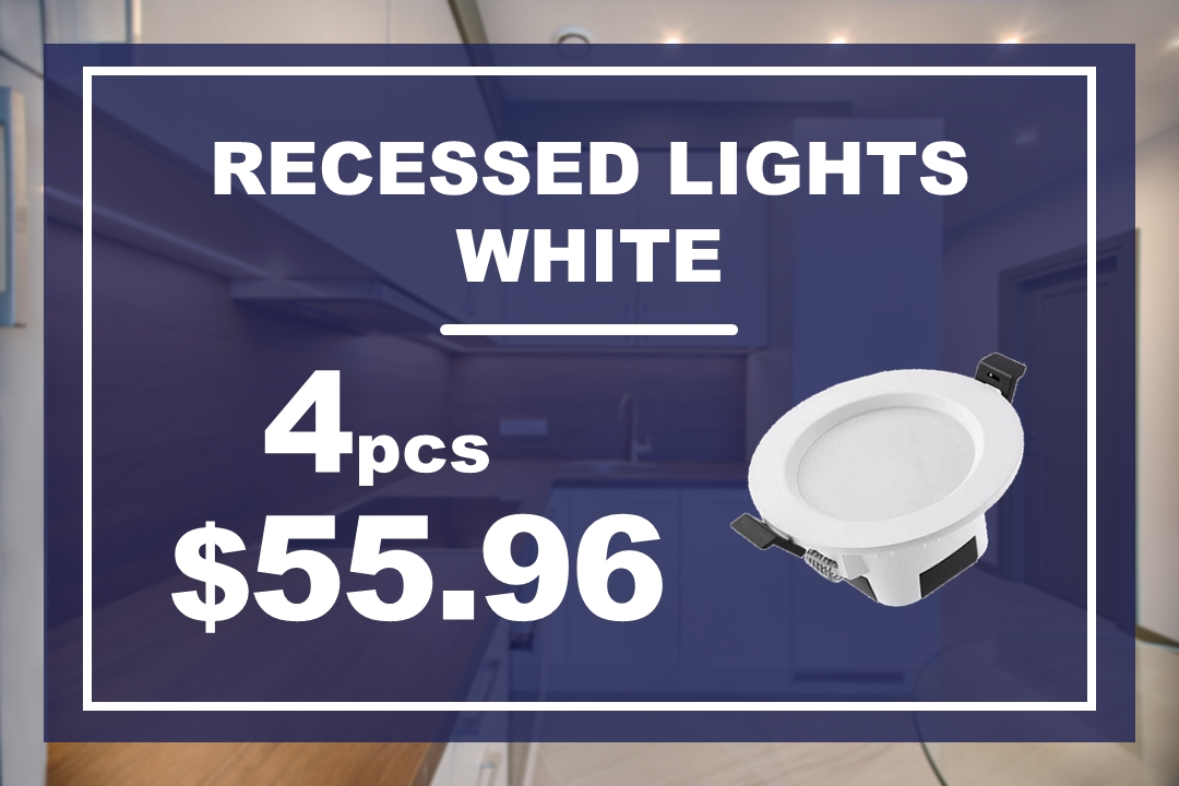 RECESSED LIGHTS WHITE 4 pz