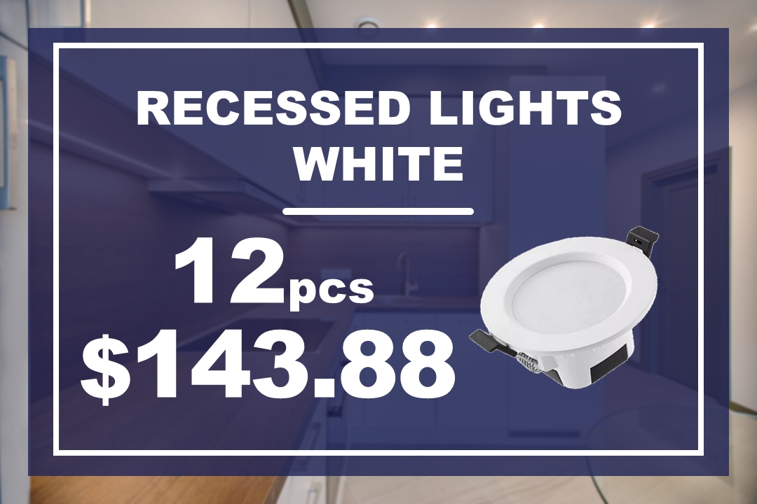 RECESSED LIGHTS WHITE 12 pz